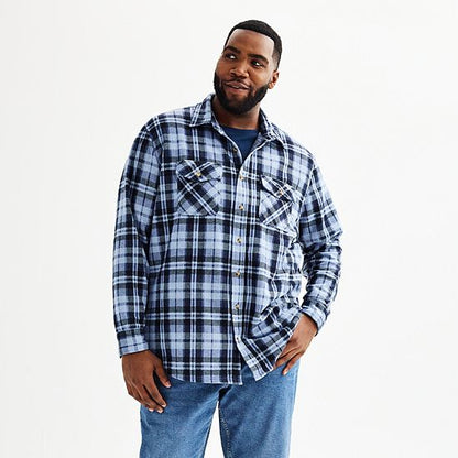 Big & Tall Sonoma Goods For Life® Long Sleeve Knit Button Down Shirt