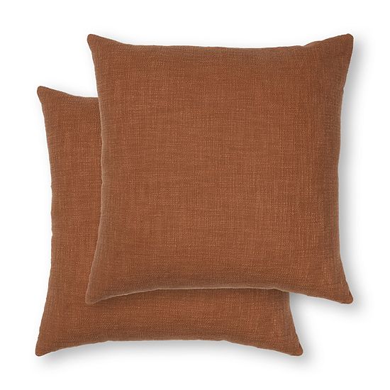 Sonoma Goods For Life® 2-pc. 18" X 18" Textured Slub Solid Pillow Set