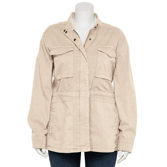 Plus Size Sonoma Goods For Life® Patch Pocket Utility Jacket