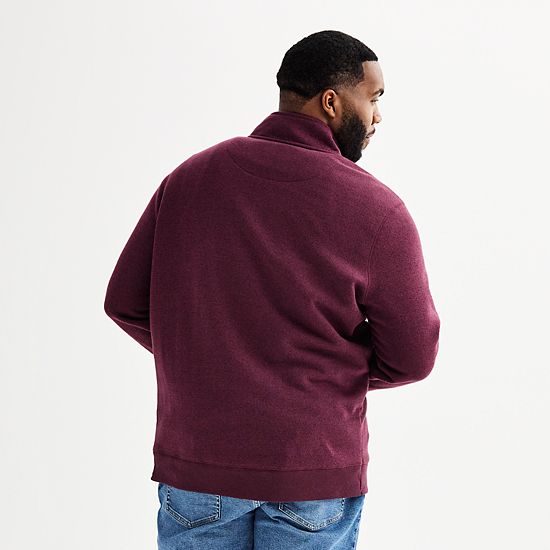 Big & Tall Sonoma Goods For Life® Sweater Fleece Quarter Zip Pullover