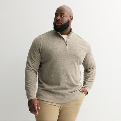Big & Tall Sonoma Goods For Life® Sweater Fleece Quarter Zip Pullover