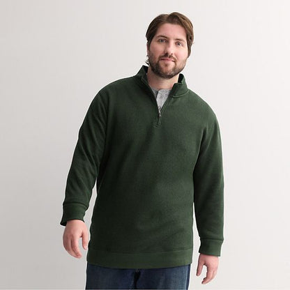 Big & Tall Sonoma Goods For Life® Sweater Fleece Quarter Zip Pullover