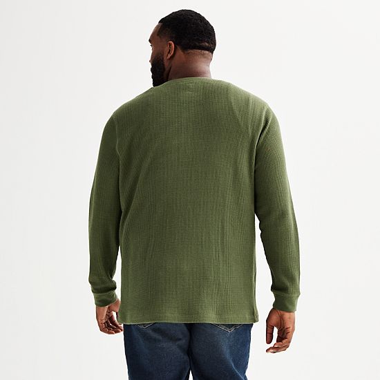 Big & Tall Sonoma Goods For Life® Long Sleeve Waffle Henley Tee