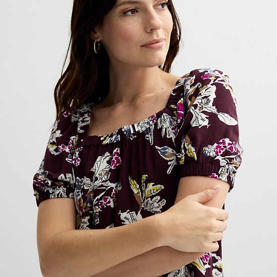 Women's Sonoma Goods For Life® Squareneck Peasant Top