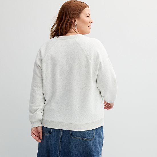 Plus Size Sonoma Goods For Life® V-Neck Sweatshirt