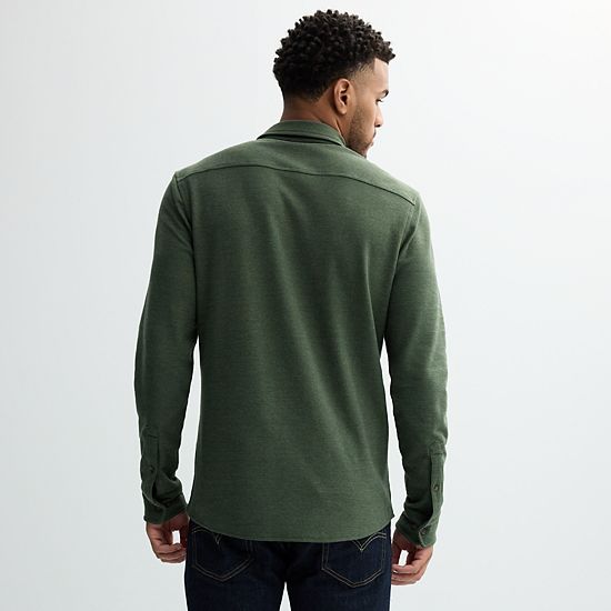 Men's Sonoma Goods For Life® Long Sleeve Pique Button-Up Shirt