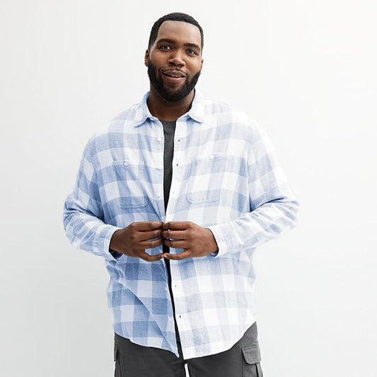 Big & Tall Sonoma Goods For Life® Long Sleeve Flannel Shirt