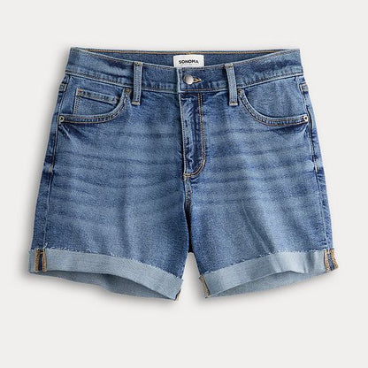 Petite Sonoma Goods For Life® Mid Rise Roll Cuff Shorts