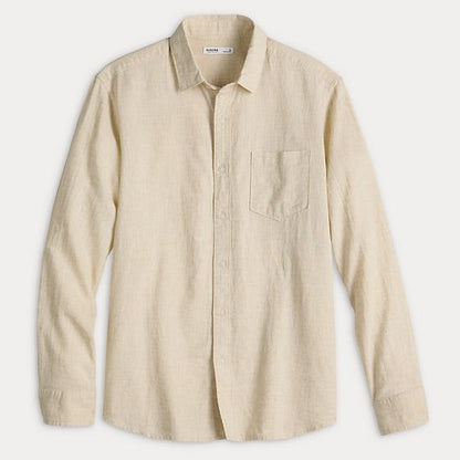 Men's Sonoma Goods For Life® Perfect Length Long Sleeve Linen Shirt