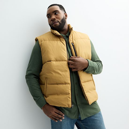 Big & Tall Sonoma Goods For Life® Long Sleeve Pique Button-Up Shirt