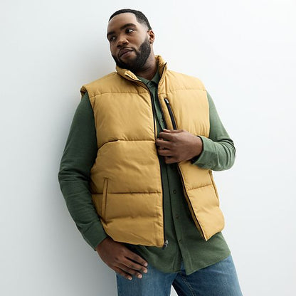 Big & Tall Sonoma Goods For Life® Long Sleeve Pique Button-Up Shirt