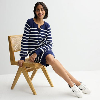 Petite Sonoma Goods For Life® Henley Sweater Dress