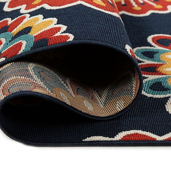 Sonoma Goods For Life® Floral Medallion Indoor / Outdoor Area Or Throw Rug