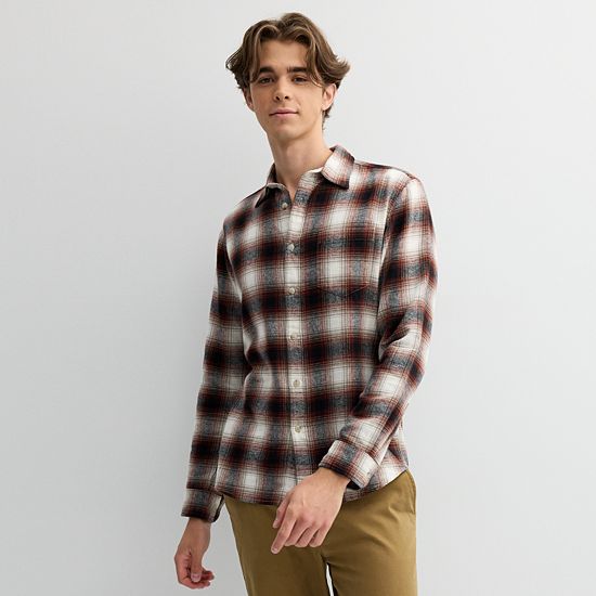 Men's Sonoma Goods For Life® One Pocket Flannel Button-Down Shirt