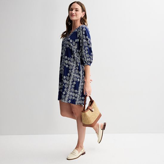 Petite Sonoma Goods For Life® Button-Front Shift Dress