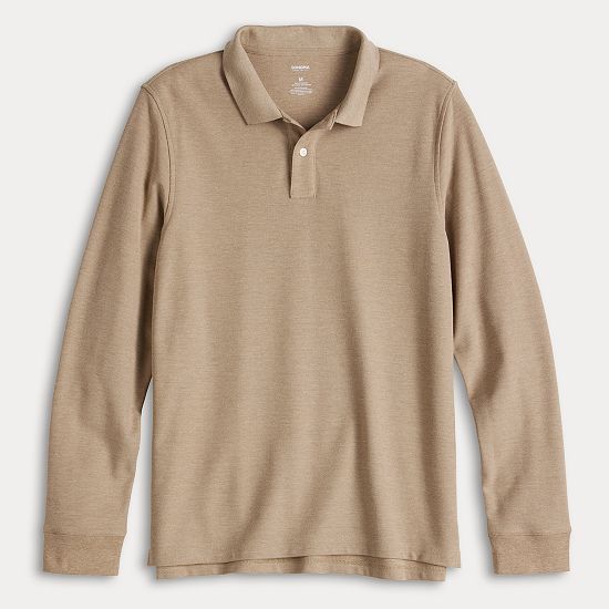 Men's Sonoma Goods For Life® Long Sleeve Pique Polo