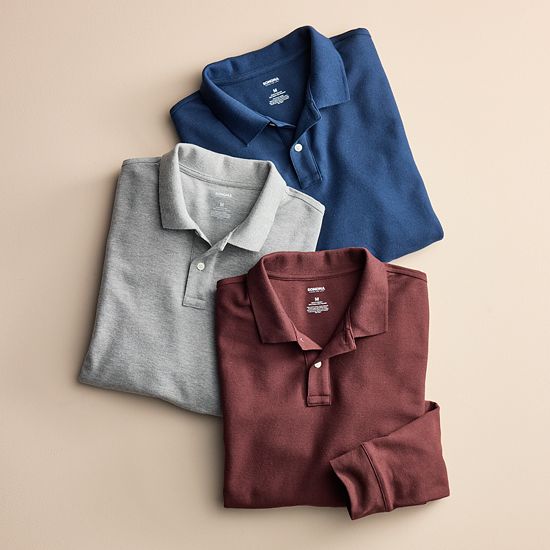 Men's Sonoma Goods For Life® Long Sleeve Pique Polo