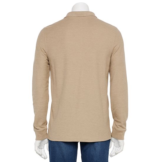 Men's Sonoma Goods For Life® Long Sleeve Pique Polo