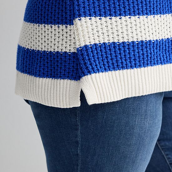 Plus Size Sonoma Goods For Life® Striped Button-Front Cardigan
