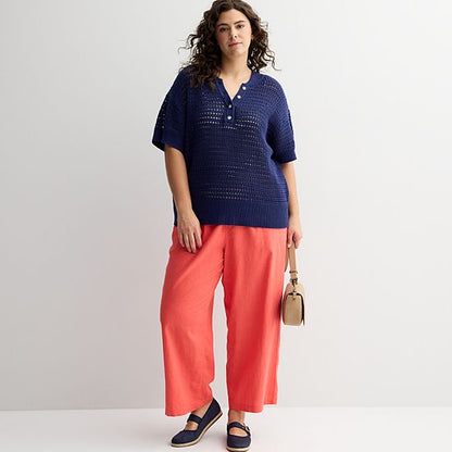 Plus Size Sonoma Goods For Life® Short Sleeve Henley Sweater