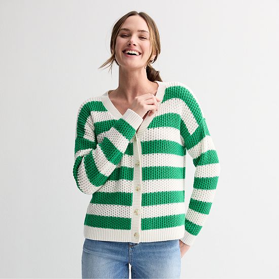 Petite Sonoma Goods For Life® Button-Front Cardigan