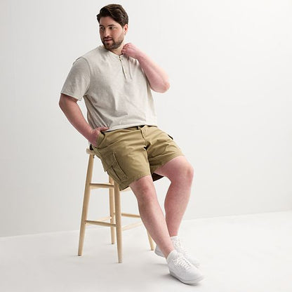 Big & Tall Sonoma Goods For Life® Short Sleeve Henley Shirt