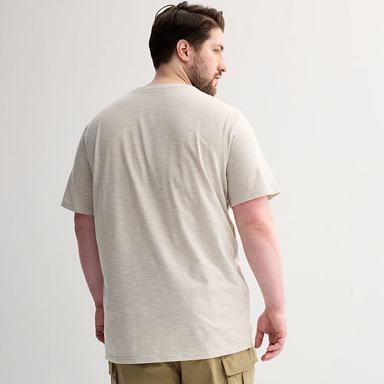 Big & Tall Sonoma Goods For Life® Short Sleeve Henley Shirt