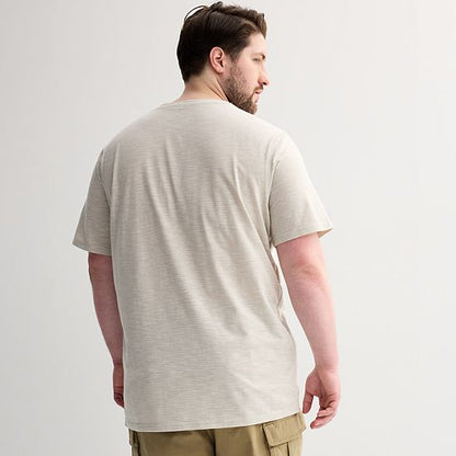 Big & Tall Sonoma Goods For Life® Short Sleeve Henley Shirt