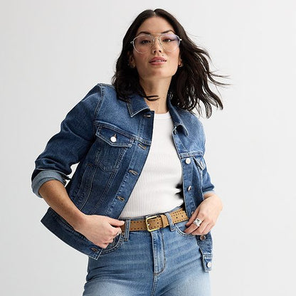 Petite Sonoma Goods For Life® Button-Down Denim Jacket