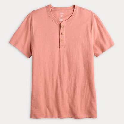 Men's Sonoma Goods For Life® Adaptive Essential Short Sleeve Henley T-Shirt