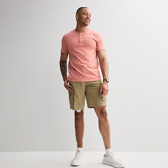 Men's Sonoma Goods For Life® Adaptive Essential Short Sleeve Henley T-Shirt