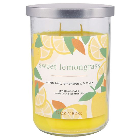 Sonoma Goods For Life® 17-oz. Sweet Lemongrass Single Pour Candle Jar