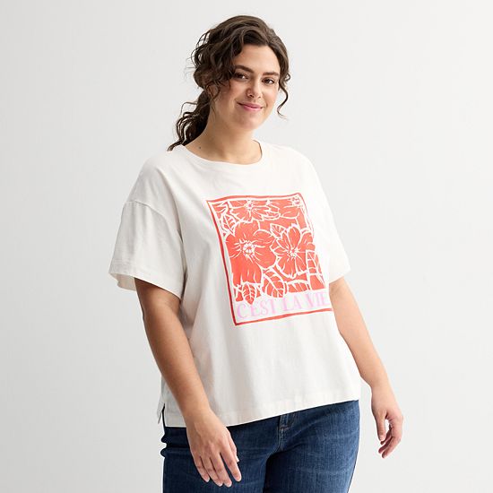 Plus Size Sonoma Goods For Life® Boxy Tee