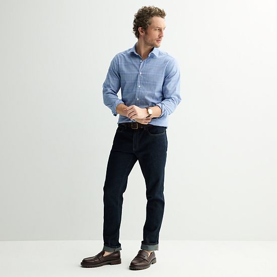 Men's Sonoma Goods For Life® Long-Sleeve Printed Slim Fit Performance Shirt
