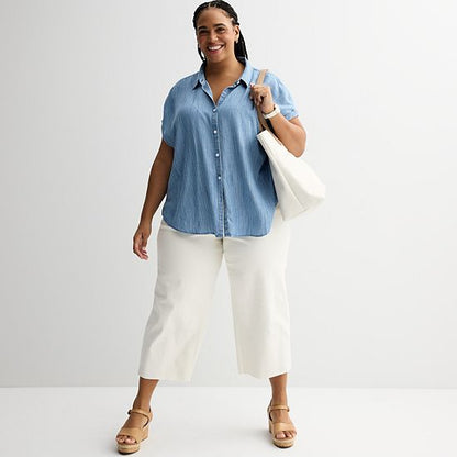 Plus Size Sonoma Goods For Life® Camp Shirt