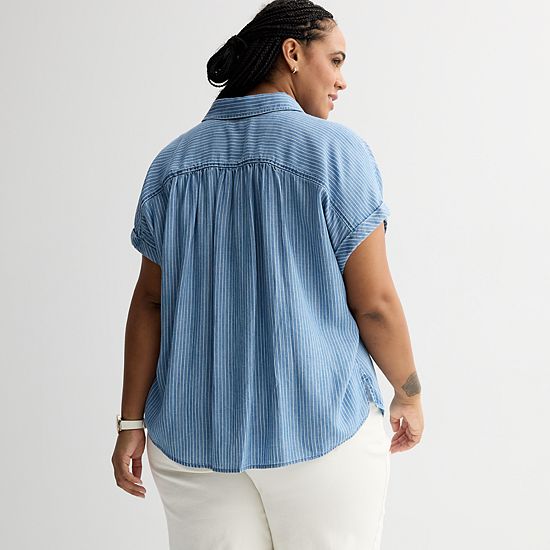 Plus Size Sonoma Goods For Life® Camp Shirt