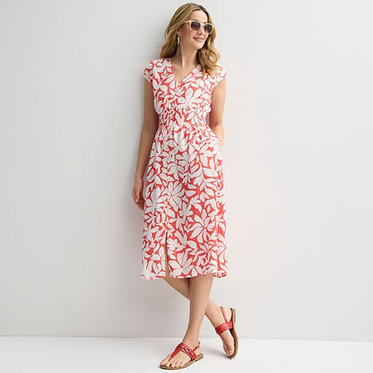 Petite Sonoma Goods For Life® Smock Button Midi Dress
