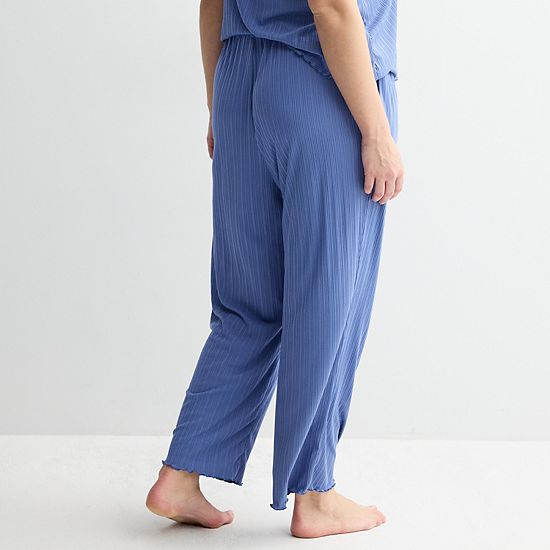 Plus Size Sonoma Goods For Life® Elevated Rib Pajama Pants