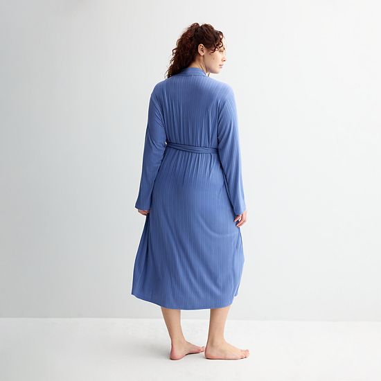 Plus Size Sonoma Goods For Life® Elevated Rib Sleep Robe