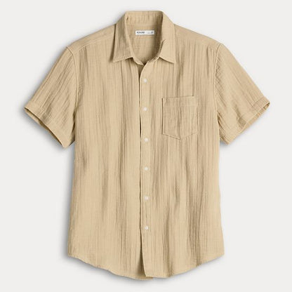 Men's Sonoma Goods For Life® Short Sleeve Perfect Length Double Weave Shirt