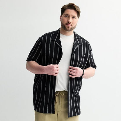Big & Tall Sonoma Goods For Life® Short Sleeve Vacation Button-Down Shirt
