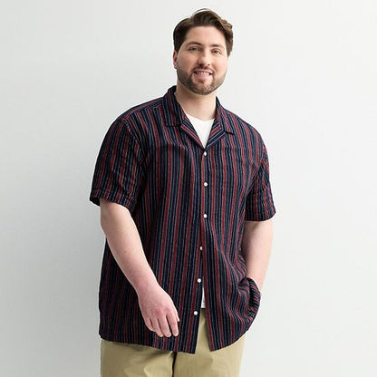 Big & Tall Sonoma Goods For Life® Short Sleeve Vacation Button-Down Shirt