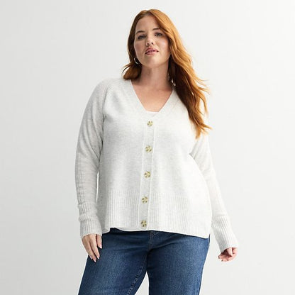 Plus Size Sonoma Goods For Life® Lightweight Longline Cardigan