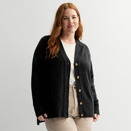 Plus Size Sonoma Goods For Life® Lightweight Longline Cardigan
