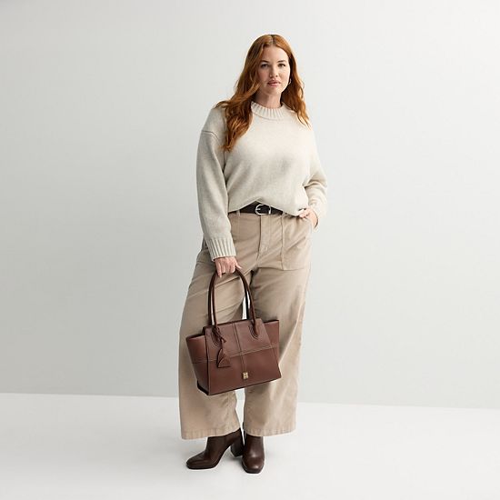Plus Size Sonoma Goods For Life® Cozy Crew Neck Pullover Sweater