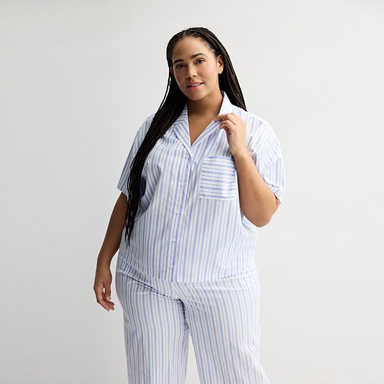 Plus Size Sonoma Goods For Life® Woven Sleep Top