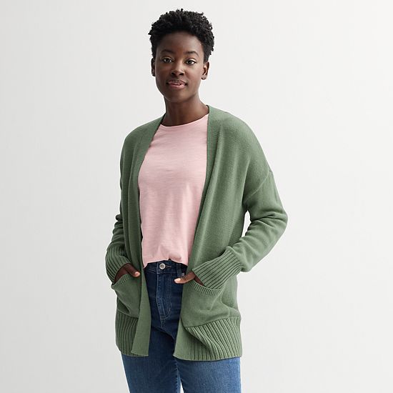 Petite Sonoma Goods For Life® Open Front Longline Cardigan
