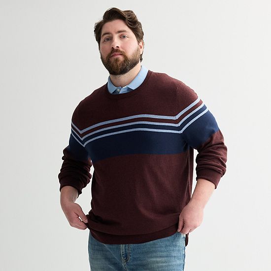 Big & Tall Sonoma Goods For Life® Lightweight Crewneck Sweater