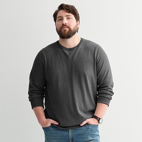 Big & Tall Sonoma Goods For Life® Lightweight Crewneck Sweater