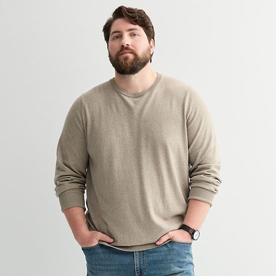 Big & Tall Sonoma Goods For Life® Lightweight Crewneck Sweater